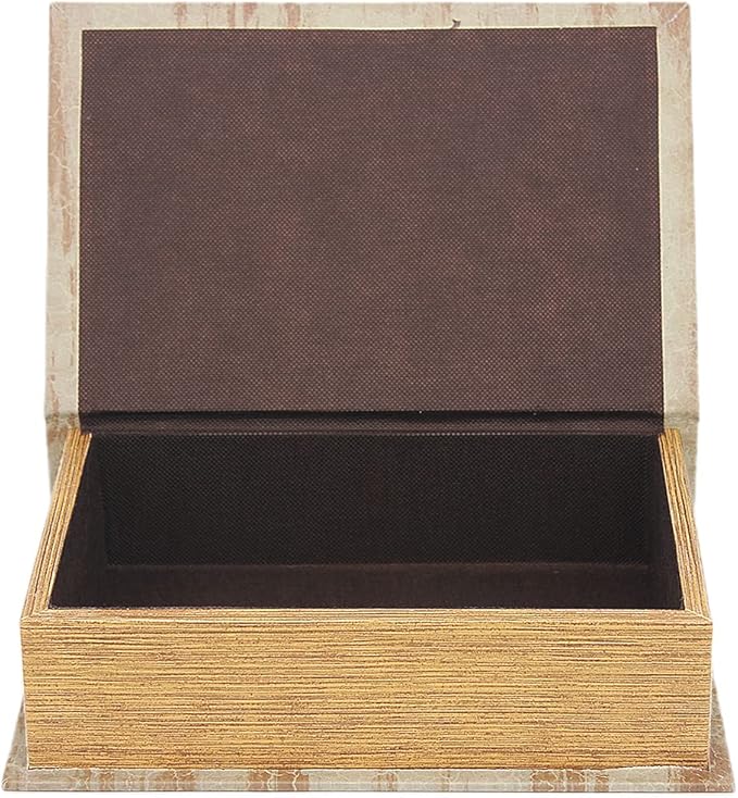 PACOLO Decorative Book Boxes, Faux Wood with Magnetic cover Storage for Hidden Jewelry, Money, and Cash (Lunar Eclipse)