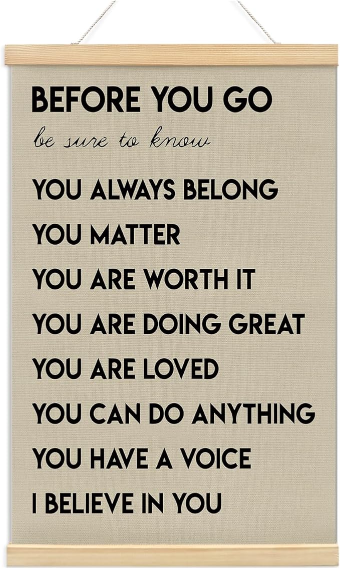 foedor Mental Health Posters,Positive Affirmations Wall Sign Decor Posters for Health Office,Inspirational Wall Art for Office Bedroom Kids Playroom Wall Decor,16x24 Inch