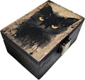 RK Collections Black Cat Trinket Box | Small Jewelry Keepsake Box | Pet And Paw Lovers Gift Idea For Animals (4 x2.75)