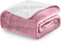 MOONLIGHT20015 Sherpa Fleece Twin Blanket - (Baby Pink, 60X80 Inches) Warm and Fluffy Blankets for Winter - Reversible Thick and Cozy Twin Size Blankets for Bed, Camping and Travel