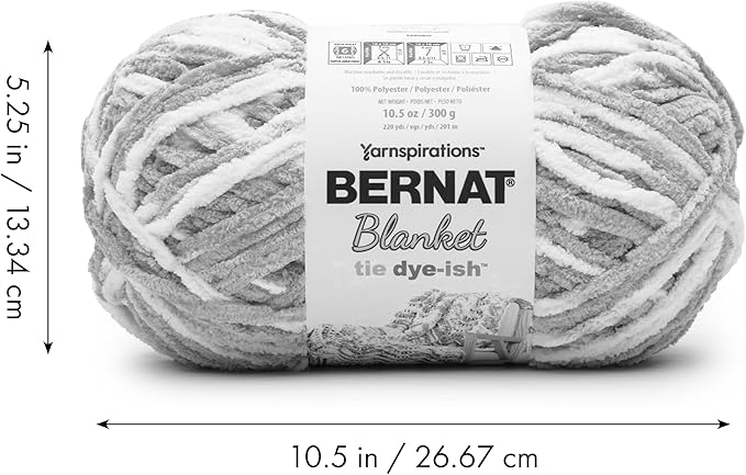 Bernat Blanket Tie Dye-Ish Tropical Sea Yarn - 2 Pack of 10.5oz/300g - Polyester - #6 Super Bulky - 220 Yards - Knitting & Crochet