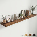 Fun Memories 72 Inch Fireplace Mantel Shelf, 12 Inch Deep Shelves for Display & Wall Storage, Rustic Wood Wall Shelf, Extra Long Floating Shelves for Living Room Laundry Room, Rustic Brown, Set of 1