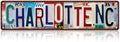 Vintage City Street Sign Charlotte,NC Wall Decor Metal Tin Signs for Bar Home Bedroom Garage