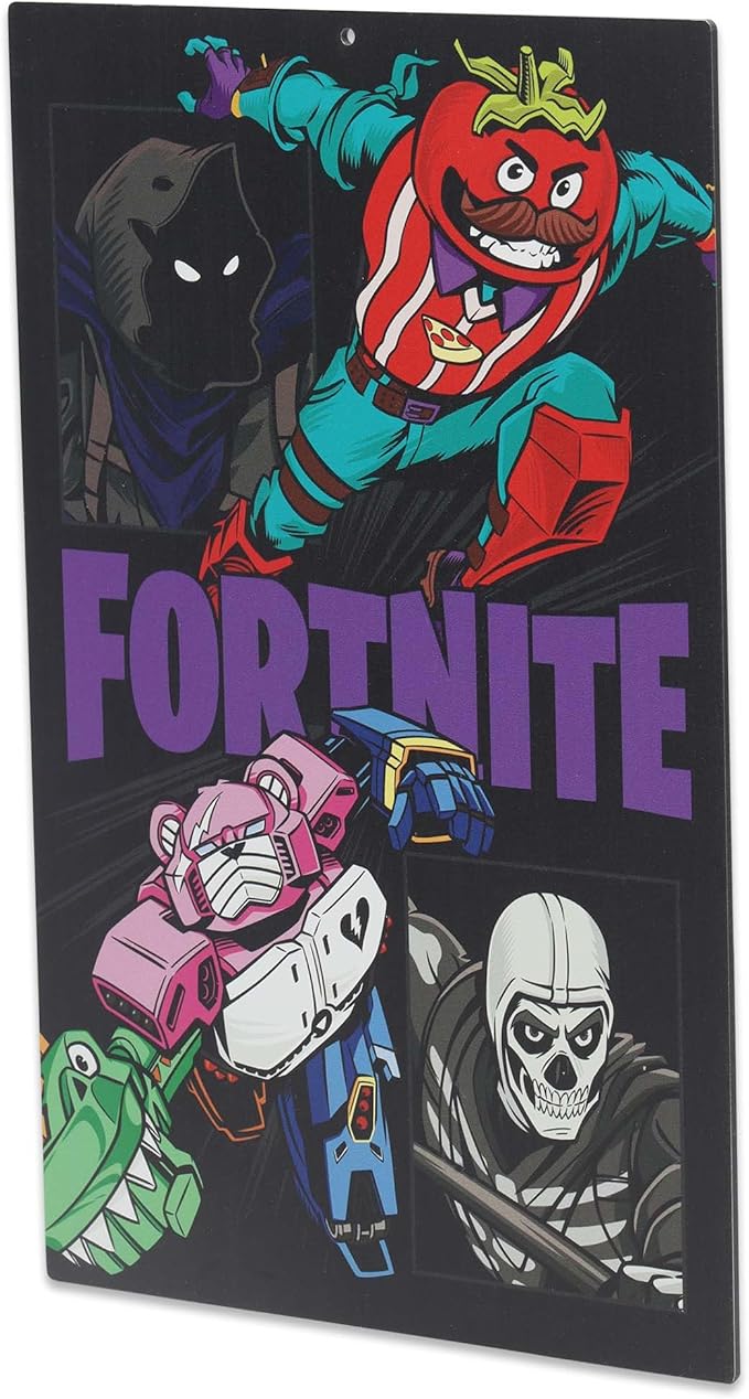 Fortnite Characters Metal Wall Decor - Iconic Fortnite Sign for Bedroom or Game Room