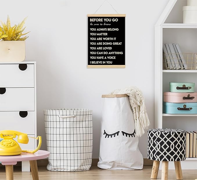 foedor Mental Health Posters,Positive Affirmations Wall Sign Decor Posters for Health Office,Inspirational Wall Art for Office Bedroom Kids Playroom Wall Decor,12x16 In