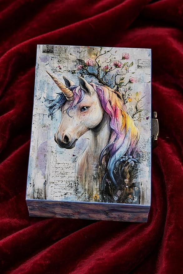 RK Collections Trinket Boxes Small Jewelry Keepsake Box (Unicorn)