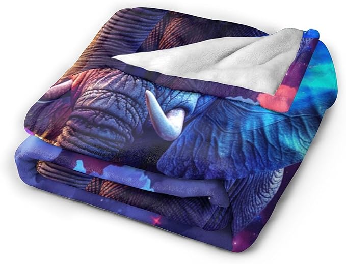 Fantasy Elephant Throw - Soft, Warm & Cozy Fleece Blanket for Girls, Boys, Women, Men, Kids & Adults - Couch, Sofa & Bed - 60"x50"
