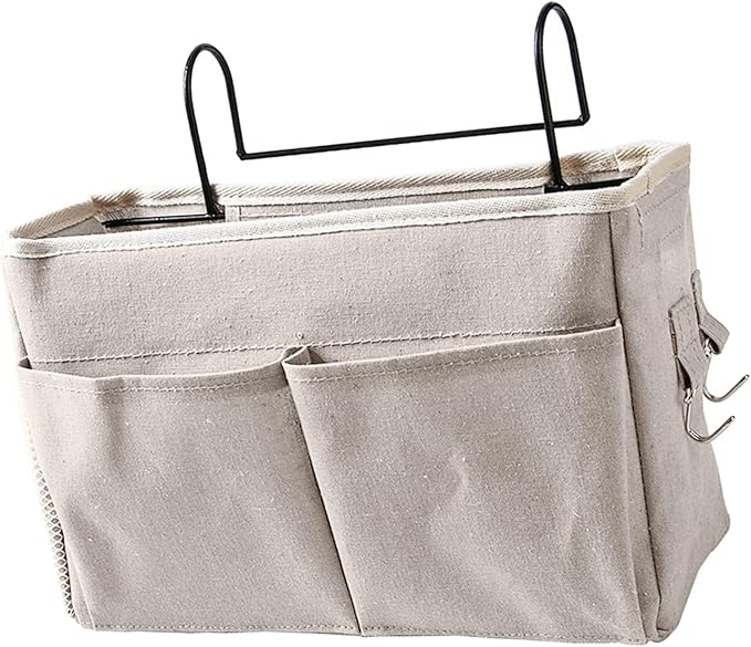 Bedside Caddy, Hanging Storage Organizer Bed Organizer Hanging Pocket Side of Bed Storage Pouch Dorm Bed Storage for Books Mobile Phones (-3117230063811)