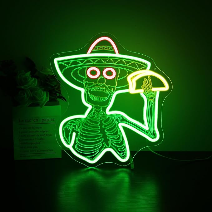 Neon Sign, HSJNJKFU Neon Signs for Wall Decor, Kitchen, Shop, Restaurant, Cafe, Man Cave Decor, Carving Design LED Light Sign - Bar Beer Signs USB Powered