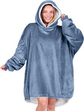 Bare Home Wearable Blanket Hoodie - Soft Plush Sherpa - Warm and Cozy - Oversized Wearable Blanket - Adult & Kid Sizes