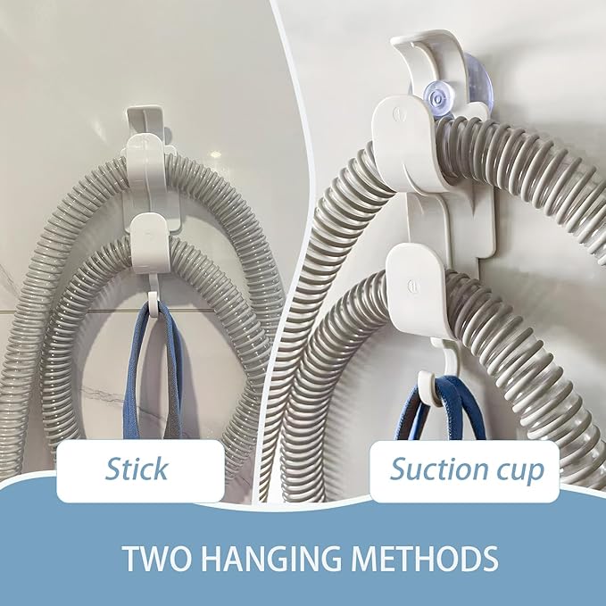 CPAP Hose Holder for Bed, CPAP Hose Hanger for Tube & Mask with Anti-Unhook,Hose Organizer Avoids Hose Tangle and Help You Sleep Better (2)