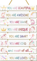 Rutiyoka Unicorn Wall Art for Girls' Bedroom - Inspirational Decor for Kids' Room & Nursery