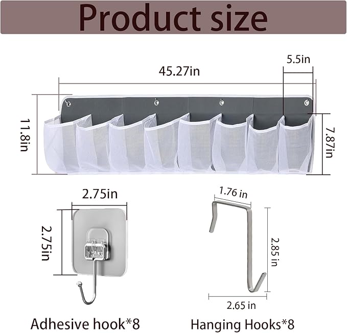 Rv Shoe Storage Solutions, 2 Pcs Hanging Shoe Organizer for Bedside, 16 Extra Large Pocket with Sturdy Hooks And Sticky Hook, Space Organization for Rv Campers More Than Just Shoes (White)
