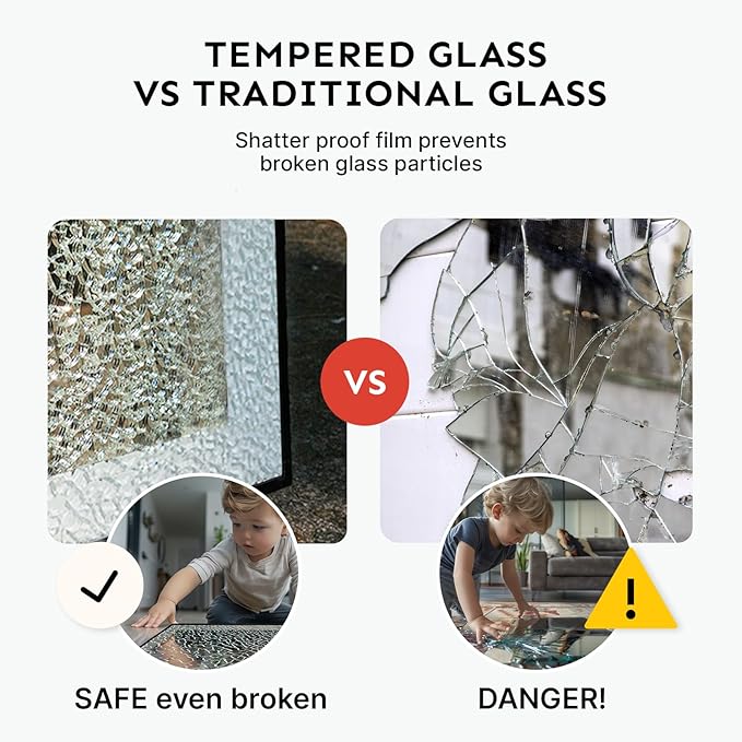 Kosmonia 68x20 Frameless Full Length Silver Coating Mirror w/Distortion Free, HD Reflection &Anti Desilvering, Tempered Glass & Shatter Proof Film Doubling Safety, Easy Setup w/Stand, Wall/Standing