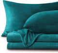 BEDELITE Flannel Sheets Twin Size Teal - Super Soft Fleece Sheets Set Fluffy Extra Plush, 3 Piece(Include Fitted Sheet, Flat Sheet, 1 Pillowcase)