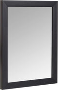 Amazon Basics Rectangular Wall Mount Mirror with Standard Trim for Bedroom, Living Room, Entryway, Hangs Horizontally or Vertically, 16 x 20 inch, Black