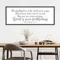 The Steadfast Love of The Lord Wall Decor 32"×12" Lamentations 3:22–23 reat Is Thy Faithfulness Sign Bible Verse Scripture Large Christian Religious Wall Hanging Art (Black)