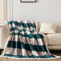 Sherpa Fleece Throw Blanket for Couch, Fluffy Plush Warm Fuzzy Blanket for Women and Men, Cozy Thick Soft Twin Blanket for Bed, Teal, 80x90 Inches