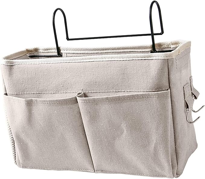Bedside Caddy, Hanging Storage Organizer Bed Organizer Hanging Pocket Side of Bed Storage Pouch Dorm Bed Storage for Books Mobile Phones (-3117230063811)