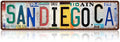 Vintage City Street Sign San Diego,CA Wall Decor Metal Tin Signs for Bar Home Bedroom Garage