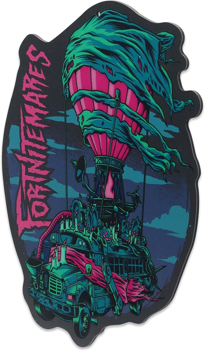 Fortnite Fortnitemares Bus Metal Wall Decor - Spooky Gaming Sign for Bedroom or Game Room