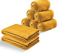 IR Imperial Rooms Fleece Blanket King Size, Pack of 8 – Soft 400 GSM Plush Microfiber Mustrad King Size Blanket, Warm Lightweight King Blanket for The Bed, Bulk Value Pack 108x90 Inches, Yellow