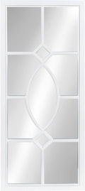 Kate and Laurel Cassat Casual Modern Window Wall Accent Mirror, White