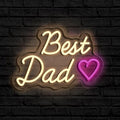 Best Mom, Dad, Son, Daughter, Sister, Husband Neon Light Sign LED Light Sign Suitable for Living Room, Bedroom, Kids Room Wall Decor, Father's Day, Mother's Day, etc. Best Gift for Family