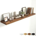 Fun Memories 55 Inch Fireplace Mantel Shelf, 10 Inch Deep Shelves for Display & Wall Storage, Rustic Wood Wall Shelf, Extra Long Floating Shelves for Living Room Laundry Room, Rustic Brown, Set of 1