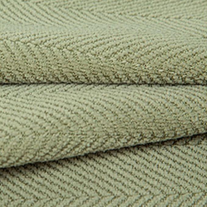 Small Bedside Tablecloth Solid Color Simple Side Table Cover Nightstand Tablecloth with Side Pockets Chenille Fabric Washable Non-Slip End Table Cover for Dining Room Bedroom Decor, Green, 16"x35"