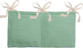 PATIKIL Bedside Hanging Bags, Cotton Milk Bottle Bib-Storage Bag 2 Pockets Nursery Organizer for Bed, Green