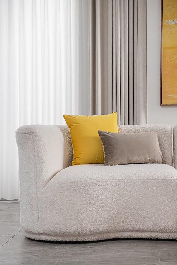 DEZENE Lumbar Pillow Covers 12x20 Taupe: Pack of 2 Cozy Soft Velvet Rectangular Modern Luxury Decorative Throw Pillow Cases for Sofa Couch Living Room Bed Home Decor