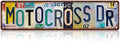 Vintage Motocross Dr Wall Decor Street Signs Metal Tin Signs 16 x 4 Inches
