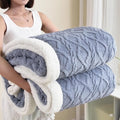Sherpa Blanket for Bed - Fleece Soft Cozy Fuzzy Blankets Thick Warm for Winter and All Seasons (Light Grey, Twin(60"x80"))