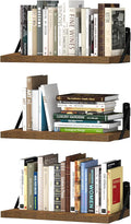 upsimples 15.7 Inches Floating Book Shelves for Wall, Wood Shelves for Living Room, Bathroom, Bedroom, Kitchen Storage and Decoration, Brown