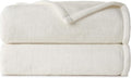 Casual Living Full/Queen Fleece Blanket Fluffy Soft Warm Cozy Bed Blankets for Bedroom Decor Plush Thick Fuzzy Oversized Big Flannel Throw for Bed Chair or Outdoor, 90-inch x 90-inch, Ivory White
