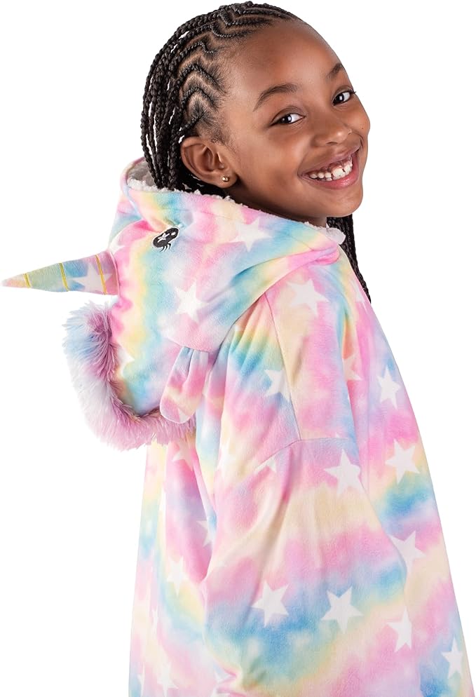 Bare Home Wearable Blanket Hoodie - Soft Plush Sherpa - Warm and Cozy - Oversized Wearable Blanket - Adult & Kid Sizes