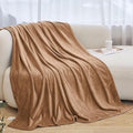 Twin Fleece Blankets for Women, Silky Flannel Fuzzy Blanket for All Season, Cozy Lightweight Blanket for Couch, Bed, Sofa, 60" x 80", Camel, Twin