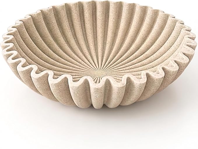 OAKOA Large Decorative Bowl for Home Decor - Purse Bowl Decor - Key Bowl for Entryway Table - Coffee Table Bowl - Organic Modern Home Decor