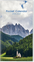 Pocket Calendar 2026-2027, Monthly Planner 2026-2027 - 3.7" x 6.7" - Runs from January 2026 Until December 2027, 2026 Pocket Calendar with PVC Cover for Organizing & Planning