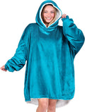 Bare Home Wearable Blanket Hoodie - Soft Plush Sherpa - Warm and Cozy - Oversized Wearable Blanket - Adult & Kid Sizes