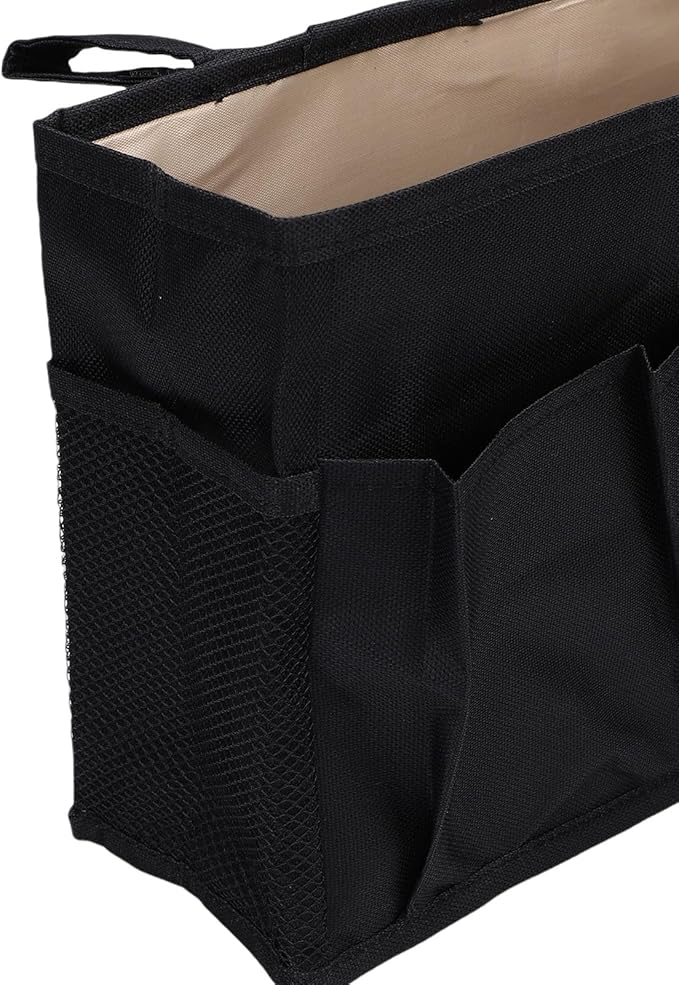 Pssopp Polyester Multi Pocket Bedside Caddy Organizer with Strong Straps, Hanging Holder for Bunk Beds, Dormitory, and Hospital Beds