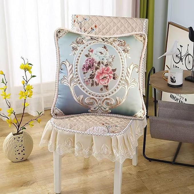 SZHELEJIAM Pillow Covers 18x18 inch,Set of 2 Jacquard Retro Embroidered Pillow Covers,Sofa Decorative Cushion Cover,for Sofa Bed Living Room Blue
