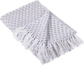 DII Global Mini Diamond Woven Throw, 50x60, Gray