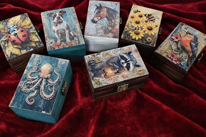 RK Collections Trinket Boxes Small Jewelry Keepsake Box (Raccoon)