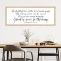 The Steadfast Love of The Lord Wall Decor 32"×12" Lamentations 3:22–23 reat Is Thy Faithfulness Sign Bible Verse Scripture Large Christian Religious Wall Hanging Art (Wood)