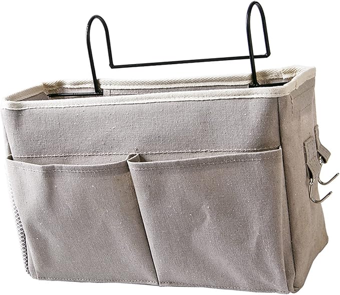 Bedside Caddy, Hanging Storage Organizer Bed Organizer Hanging Pocket Side of Bed Storage Pouch Dorm Bed Storage for Books Mobile Phones (-3117230063812)