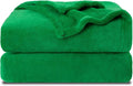 NANPIPER Fleece Blankets Super Soft Flannel Fuzzy Blanket for Bed Couch Luxury Cozy Plush Microfiber Blanket-Twin Size Emerald Green
