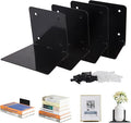 STORAGE MANIAC Floating Book Shelves for Wall Mounted Invisible Floating Bookshelves Heavy-Duty Steel Hidden Bookshelf Hanging Bookshelves for Bedroom Living Room Office, Black 4-Pack Large