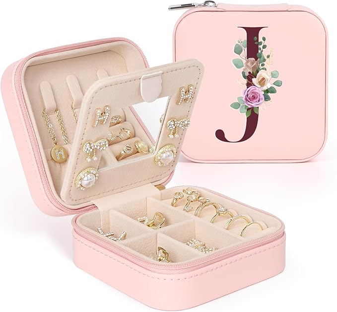 Easter Basket Stuffers for Teens Essentials, Valentines Day Christmas Stocking Stuffers for Women Teen Girl Gifts Trendy Stuff Travel Jewelry Box Case Organizer Personalized Birthday Gifts